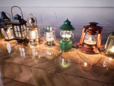 Ultimate Lanterns Pack  13  Assets Low-poly 3D model