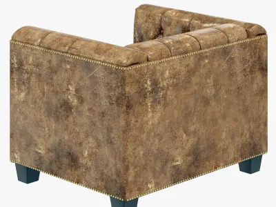 Restoration Hardware Savoy Leather Chair 3D model