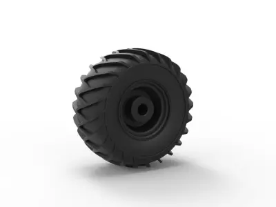 Wheel for snow 3D print model