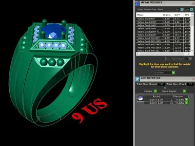 Luxury Men Rings Designs 5MR040 3D print model