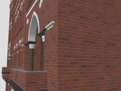 Low Poly Building Low-poly 3D model