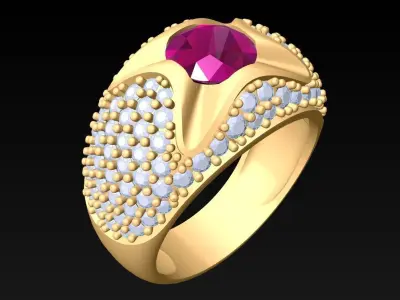 Diamond Ring  - GN132 3D print model