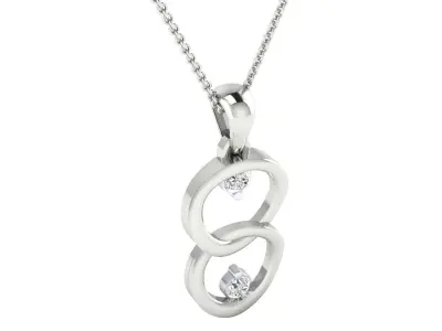 Women pendant 3D print model 12