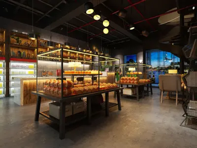 Cafe Bar Shop 3D model