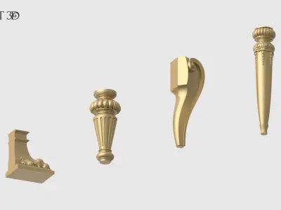 Furniture Legs Set 3D print model