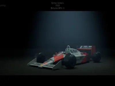 Ayrton Senna 1988 McLaren Mp4 4 Low-poly 3D model