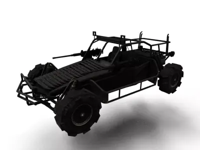 adventure car  Low-poly 3D model