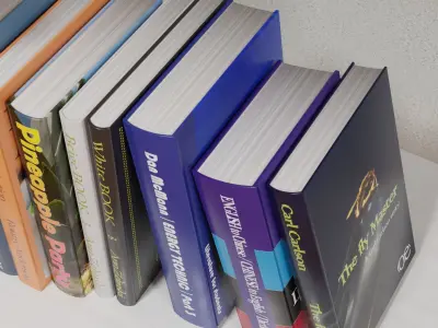 Books original set of 10 Low-poly 3D model