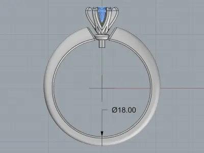 Soliter Engagement ring N - 2 Free 3D print model