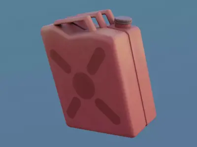 Gasoline and Wheel 3D Asset - Props 3D model