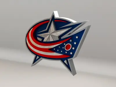 NHL Columbus Bluejackets Team Logo 3D model