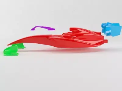 The silhouette of the car Formula 1 car body model 3D print model