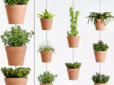 Decorative plant set-54 3D model