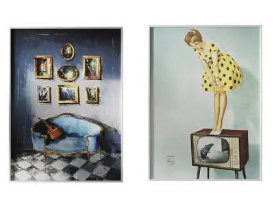 Vintage Painting Set 3D model