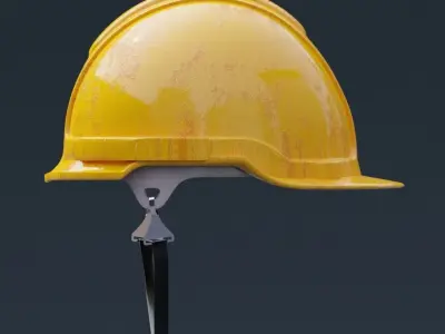 Safety helmet 3D model Low-poly 3D model