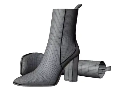heel boots 3D model