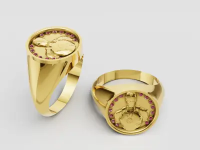 Luxury Gold Ring  3D print model