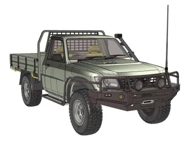 NISSAN PATROL UTE Y61 1997-2004 1 10 SCALE WAGOM 3D PRINT 3D print model