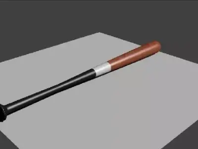 Wooden BaseballBat 3D model