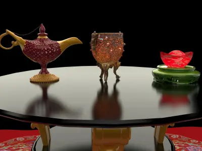 Chinese magic lamp  3D model