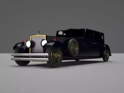1930s Sedan Low-poly 3D model