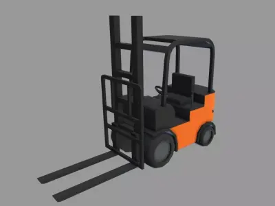 Forklift Model Low-poly 3D model