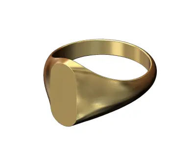 Slot Shaped signet ring US size 5 to 11 3D print model
