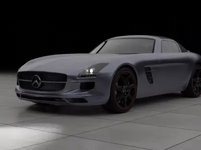 Mercedes SLS AMG conertible roadster 3D model