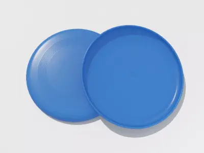 Frisbee two plastic frisbees 3D model