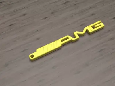 AMG logo keychain 3D print model 3D print model