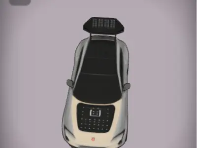 Futuristic solar-powered car 3D model