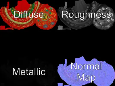 Decorative Spinning Top Model Pack Low-poly 3D model