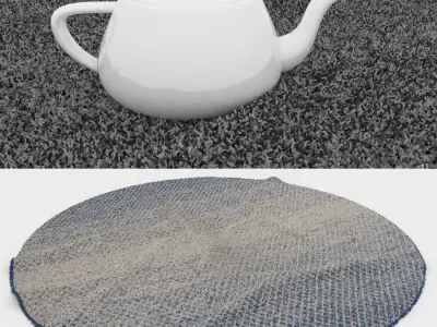 Round Rug Set 257 3D model