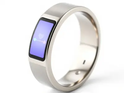 Smart Ring Wearable Technology Model Pack Low-poly 3D model