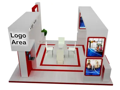  Booth Exhibition Stand a485c 3D model
