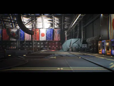 Spaceport and Space Center Environment Kit - UE Low-poly 3D model