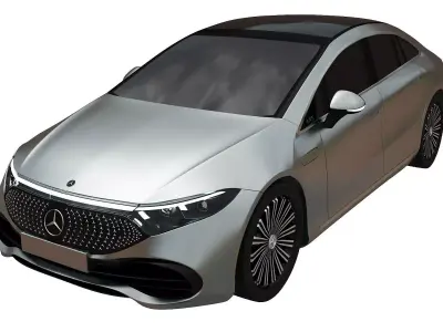 Mercedes Benz EQS 450 2021 Low-poly 3D model