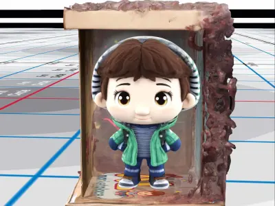Mike W StrangerThingd plushie 3D model