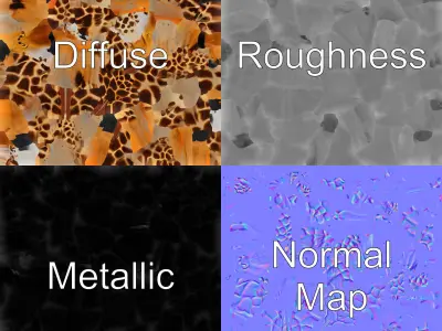 Masai Giraffe Detailed Texture Model Pack Low-poly 3D model