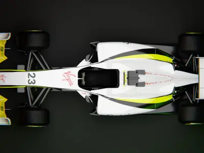F1 Brawn BGP 001 2009 3D model