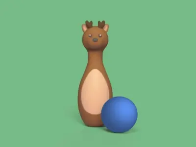 Cute Animal Bowling 3D print model
