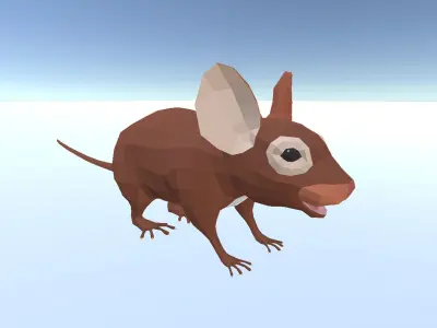 Mouse Polyart Low-poly 3D model