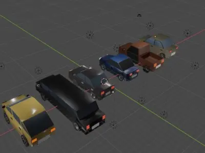Cars Asset Low-poly 3D model