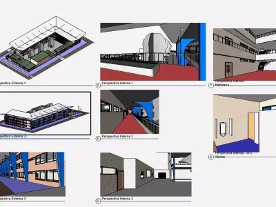 school 02 compelete revit project 3D model