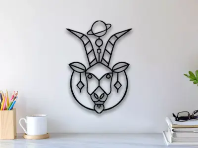 Zodiac Aries Wall Art 3D print model