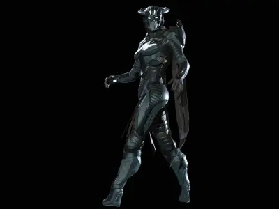 CyberSuit7 Low-poly 3D model