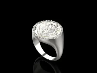 Bear ring full inside 3D print model