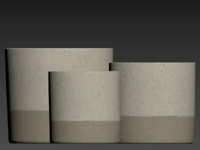 Ceramic Neutral Earth Tones Vase 3D model