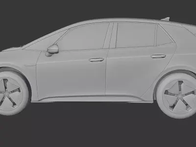 Volkwagen ID3 3D print model