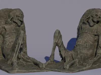 Idols Low-poly 3D model